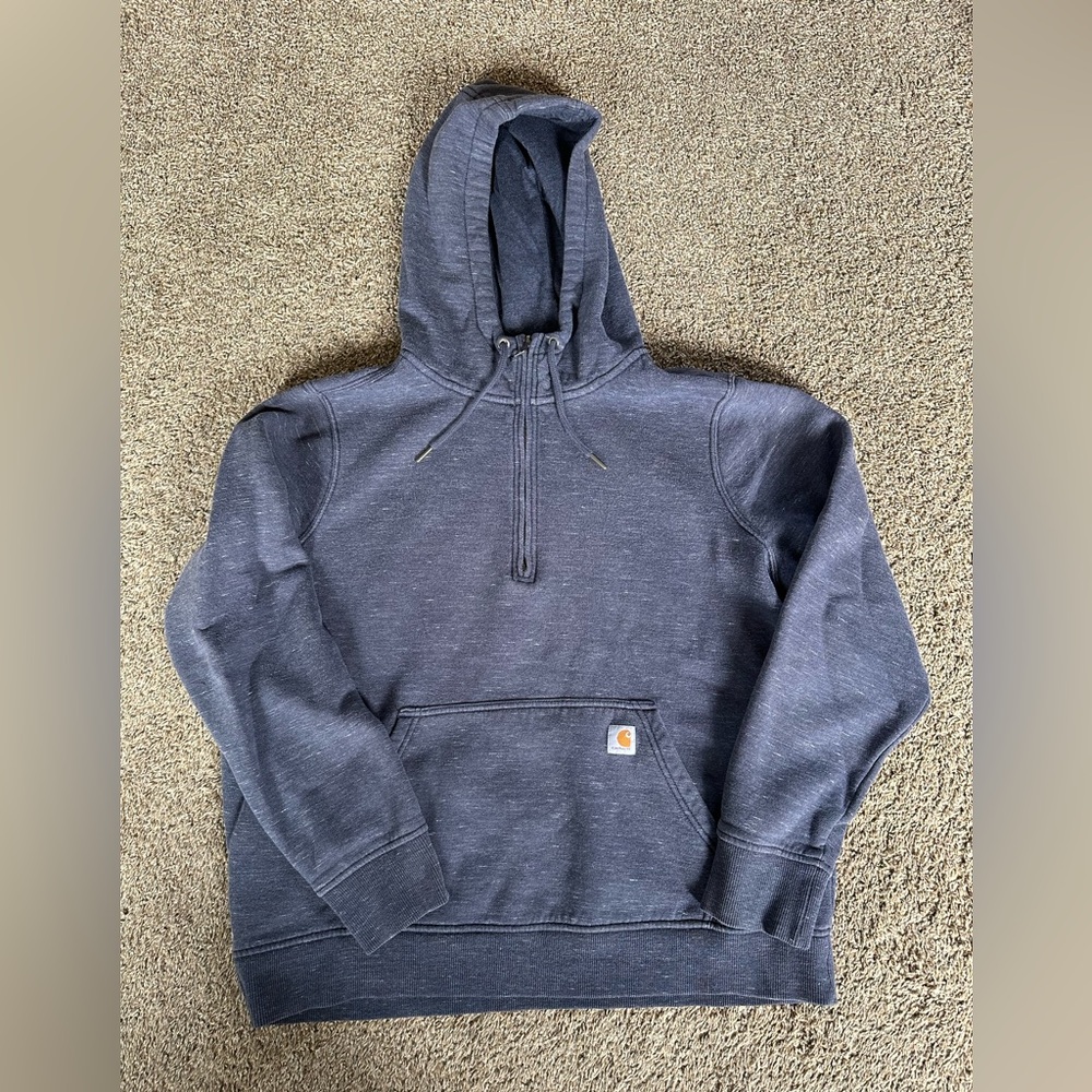 Women’s Carhartt Hoodie with Zipper, XL, Navy Heather